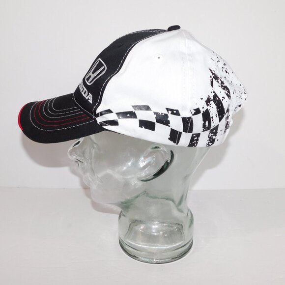 HONDA RPM X1000 Full Fit OS Adjustable Hat Cap Black White - Picture 4 of 11